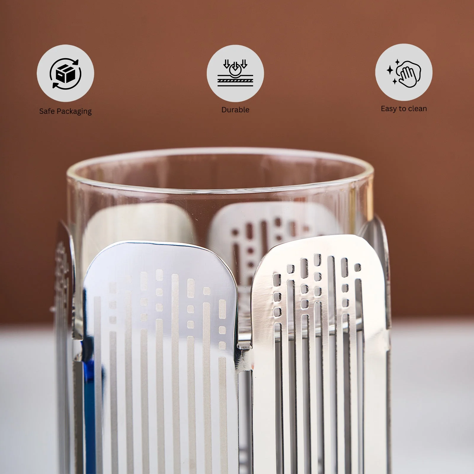 Art Deco T-light cum Aroma Diffusor SS - Image 4