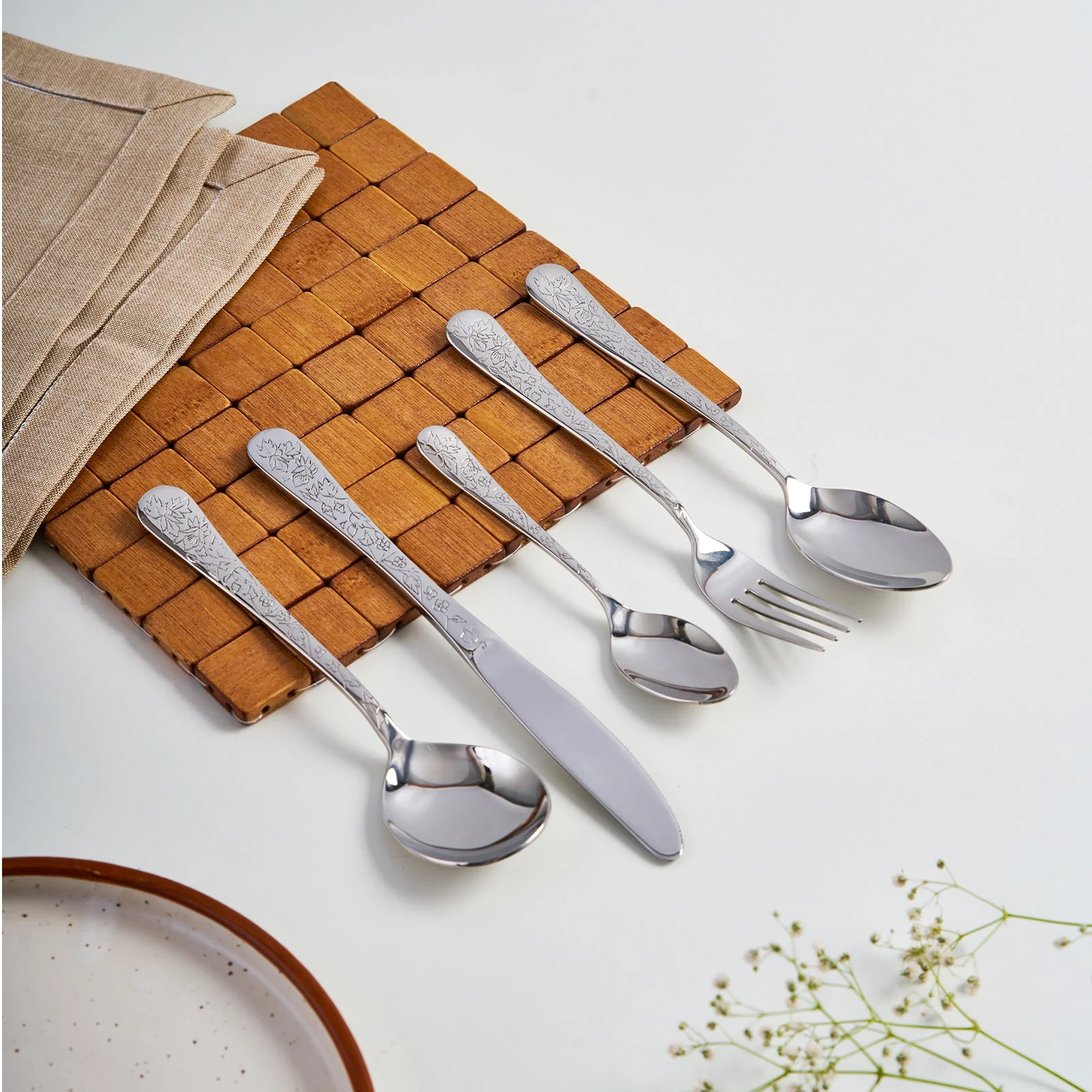 Rose Quartz Cutlery | Set of 30 - Image 4