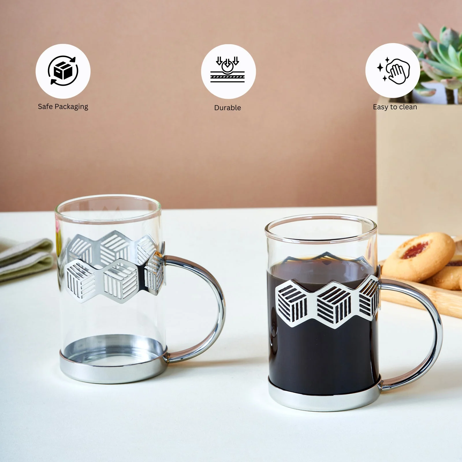 Deco Hexagon Mug | Set of 2 - Image 4