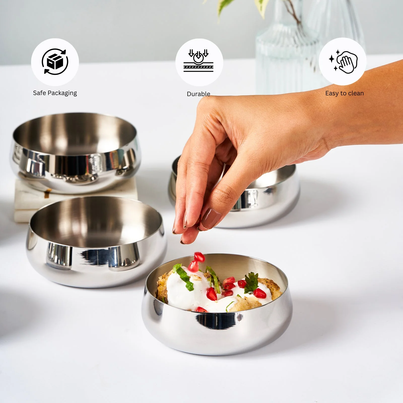 Deco Line Dahi Bhalla Luxury Katori Set | Set of 6 - Image 4