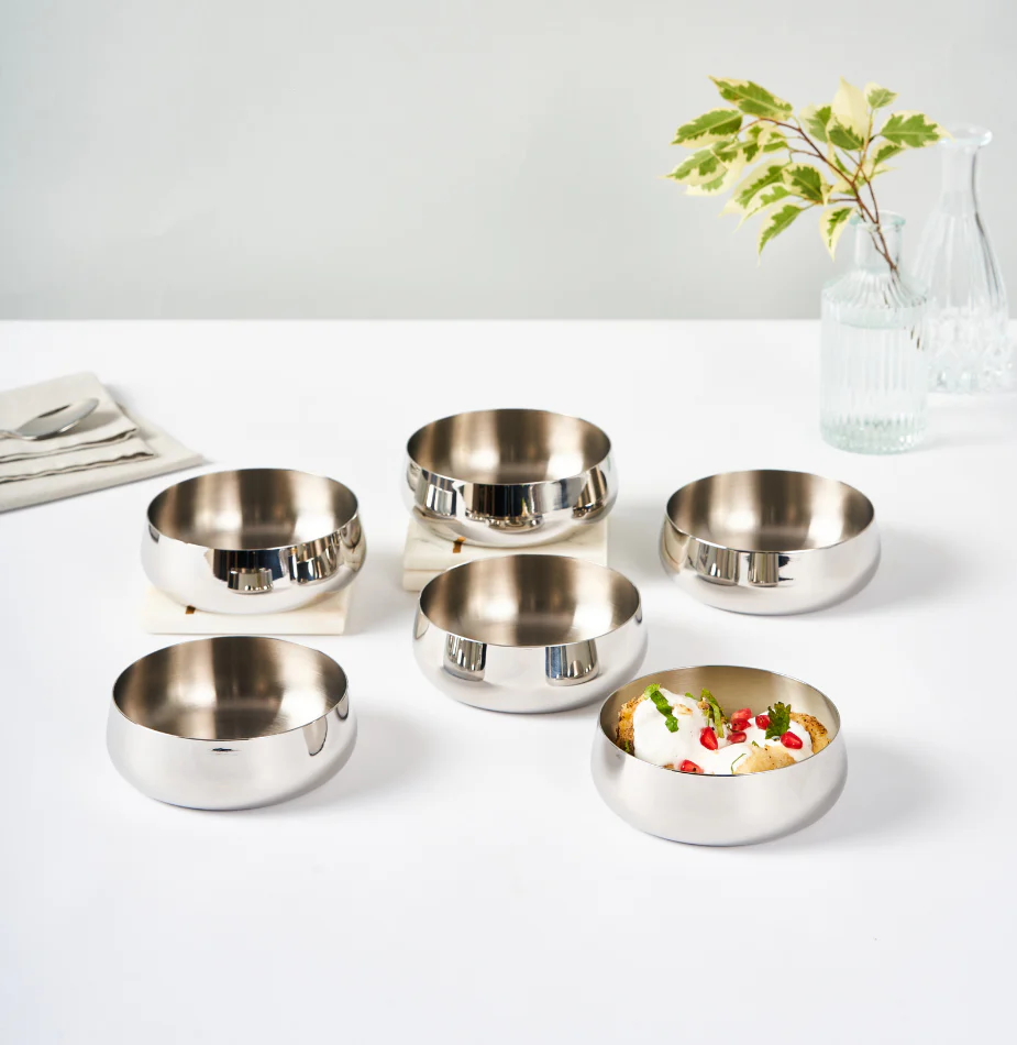 Deco Line Dahi Bhalla Luxury Katori Set | Set of 6 - Image 7
