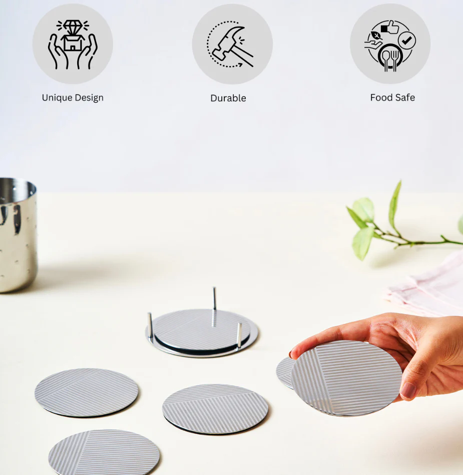Deco Round Coaster | Set of 6 - Image 6