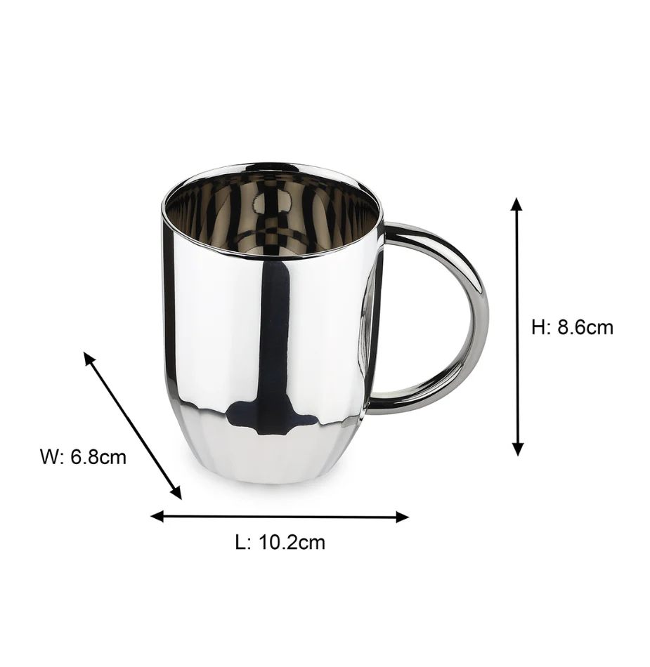Dome Luxury Stainless Steel Coffee Mugs | Set of 2 - Image 5