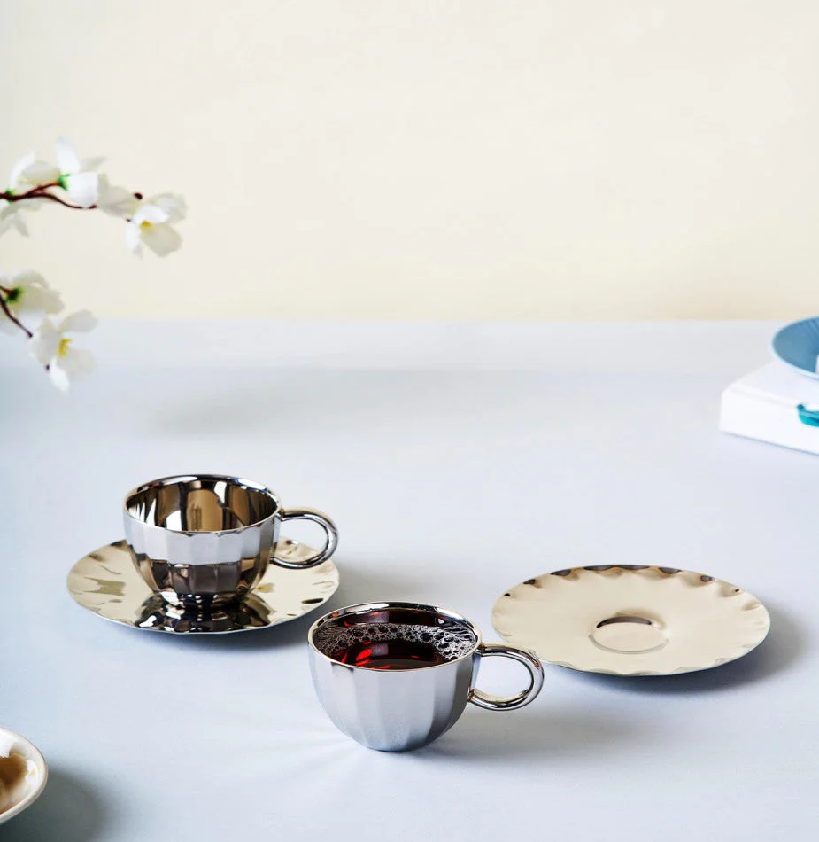 Dome Cup & Saucer | Luxury Cup Set of 2 - Image 8
