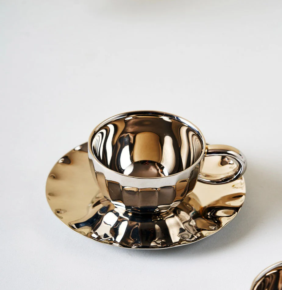 Dome Cup & Saucer | Luxury Cup Set of 2 - Image 9