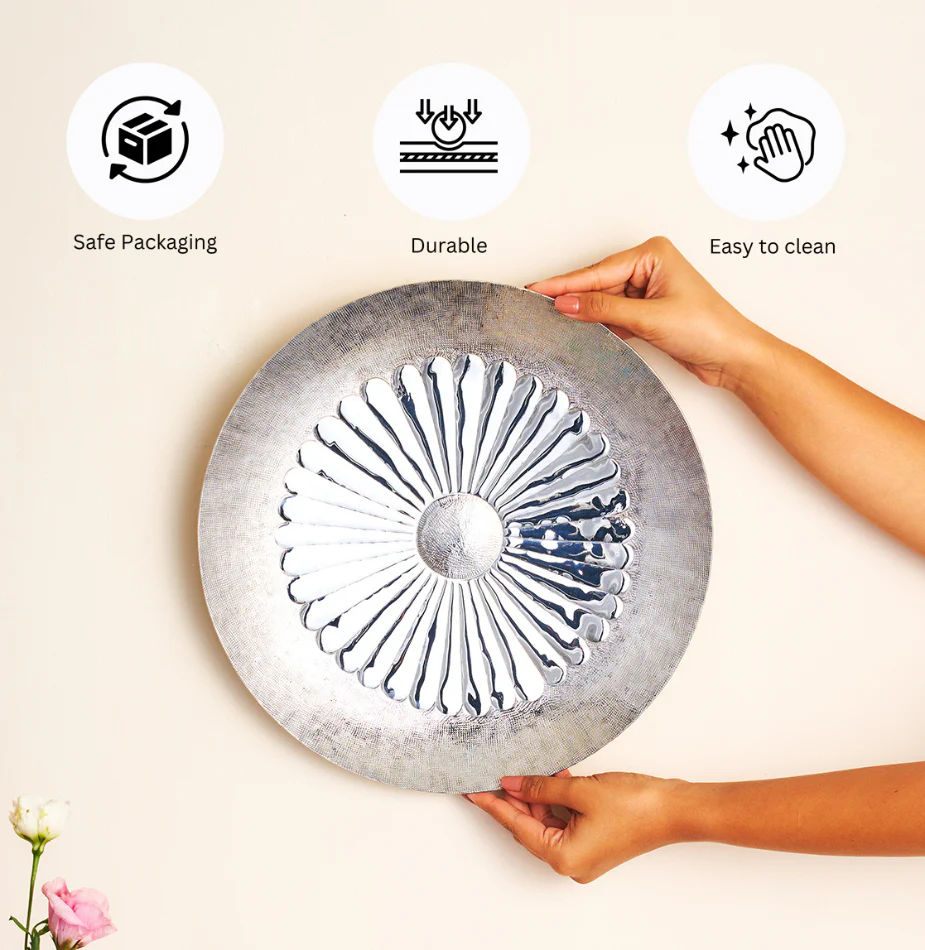 Flower Platter with Hammer Decorative | Large - Image 4
