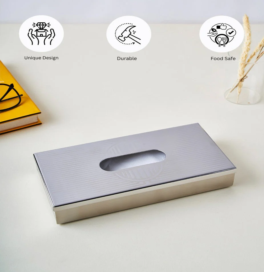 Art Deco Stainless Steel Premium Tissue Box - Image 3