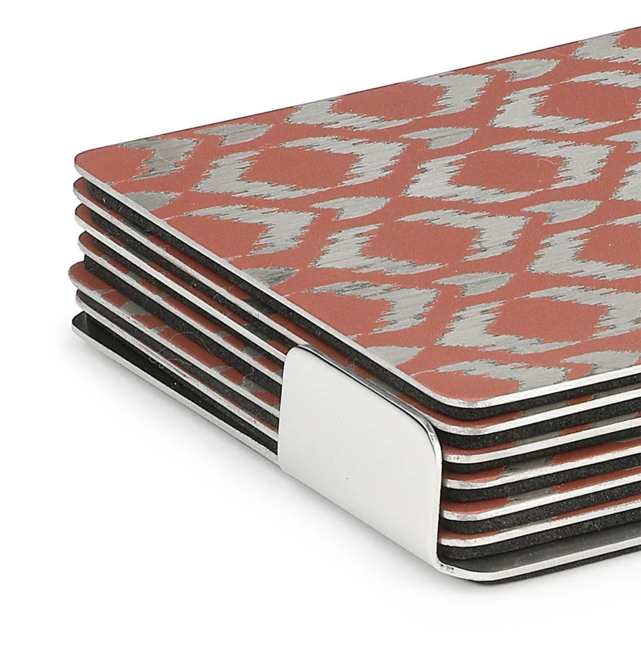 Ikat Coaster Pink | Set of 6 - Image 13