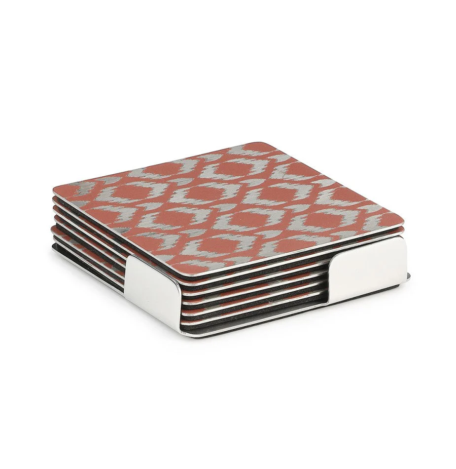 Ikat Coaster Pink | Set of 6 - Image 14
