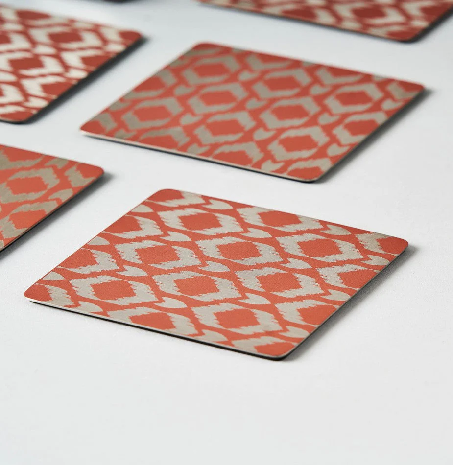 Ikat Coaster Pink | Set of 6 - Image 8