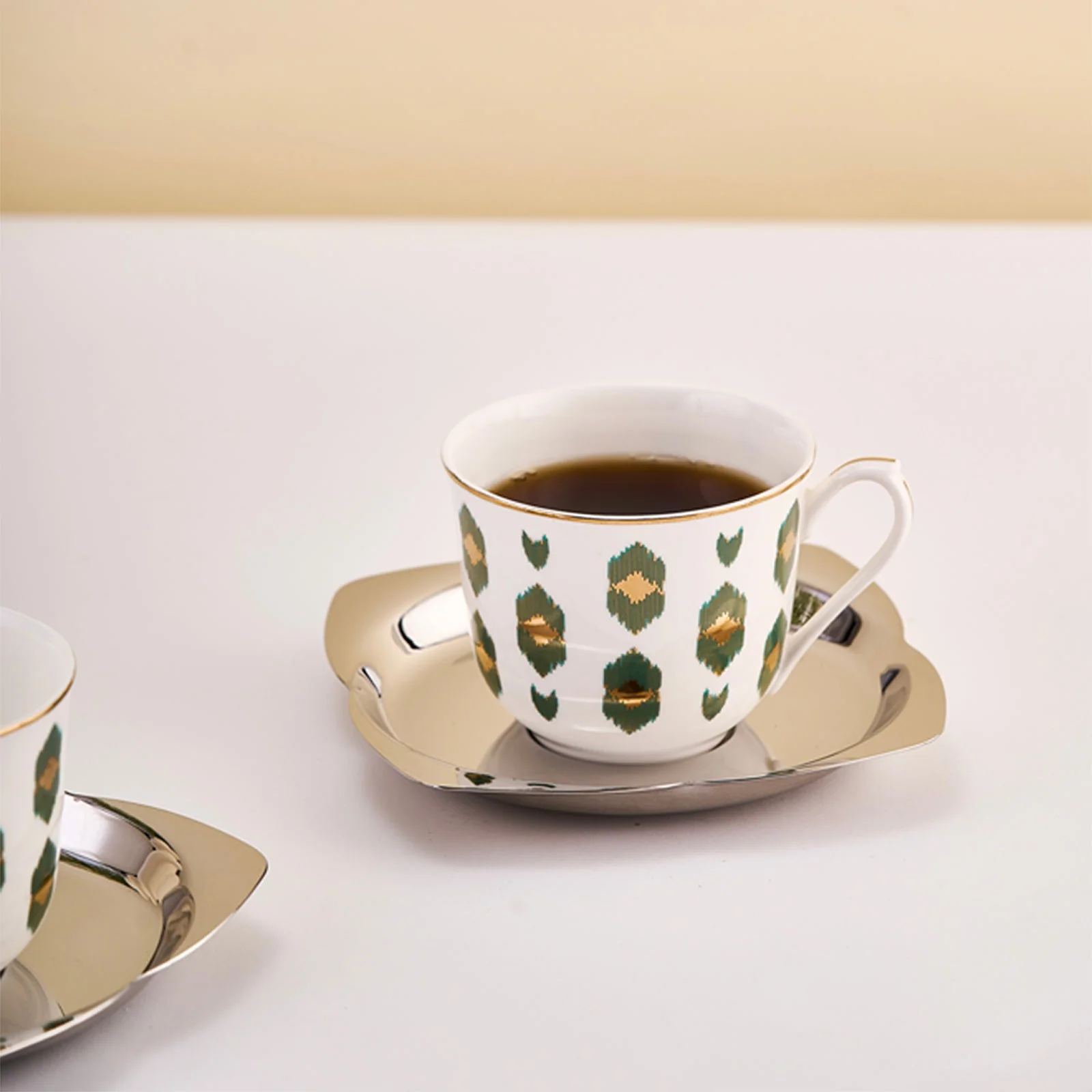 Ikat Cup and Saucer | Set of 2 - Image 3
