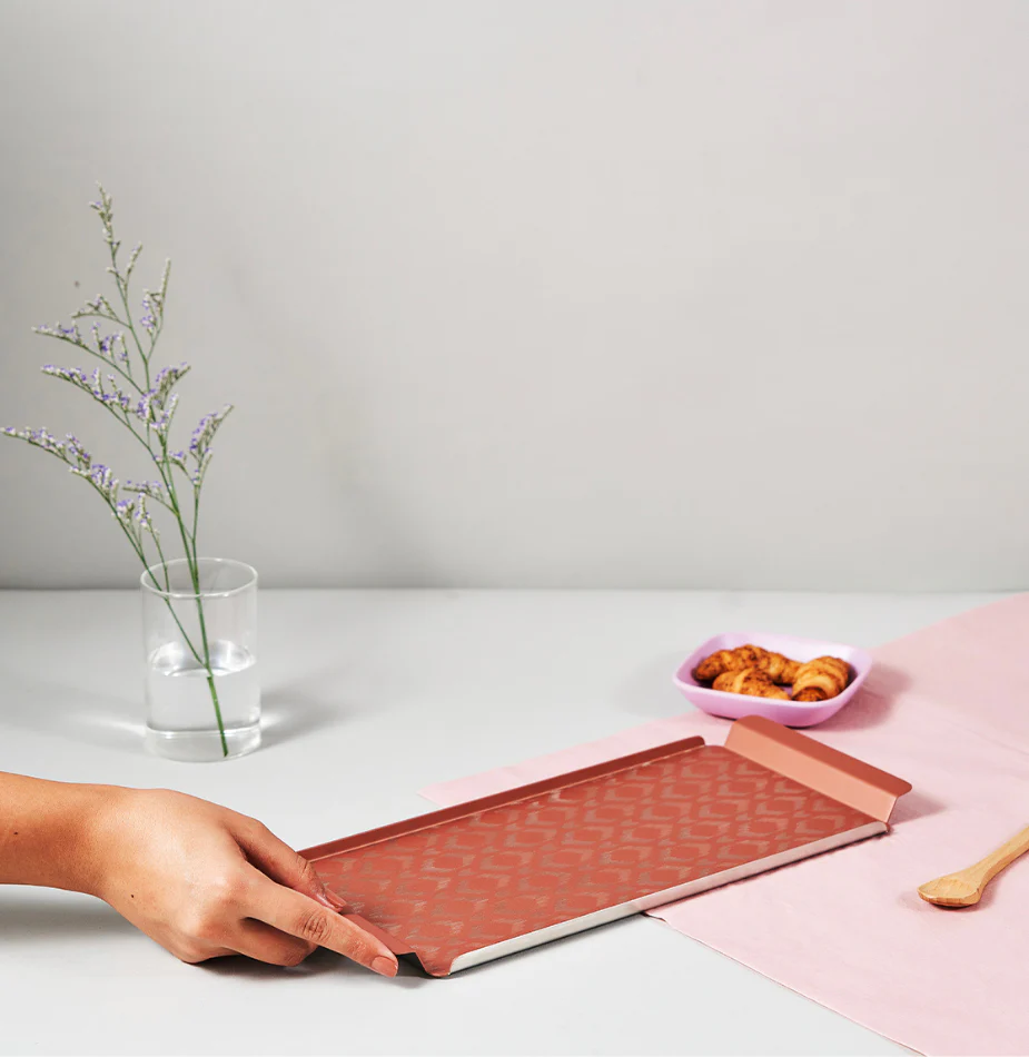 Ikat Serving Tray Pink | Large - Image 7