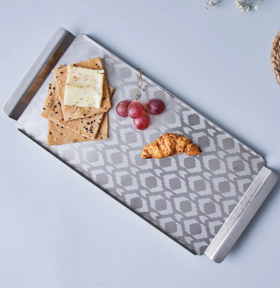 Ikat Matt Finish - Large Designer Serving Tray - Image 8