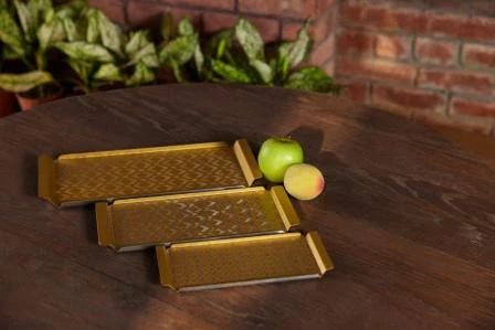 Ikat Tray | Gold - Image 10