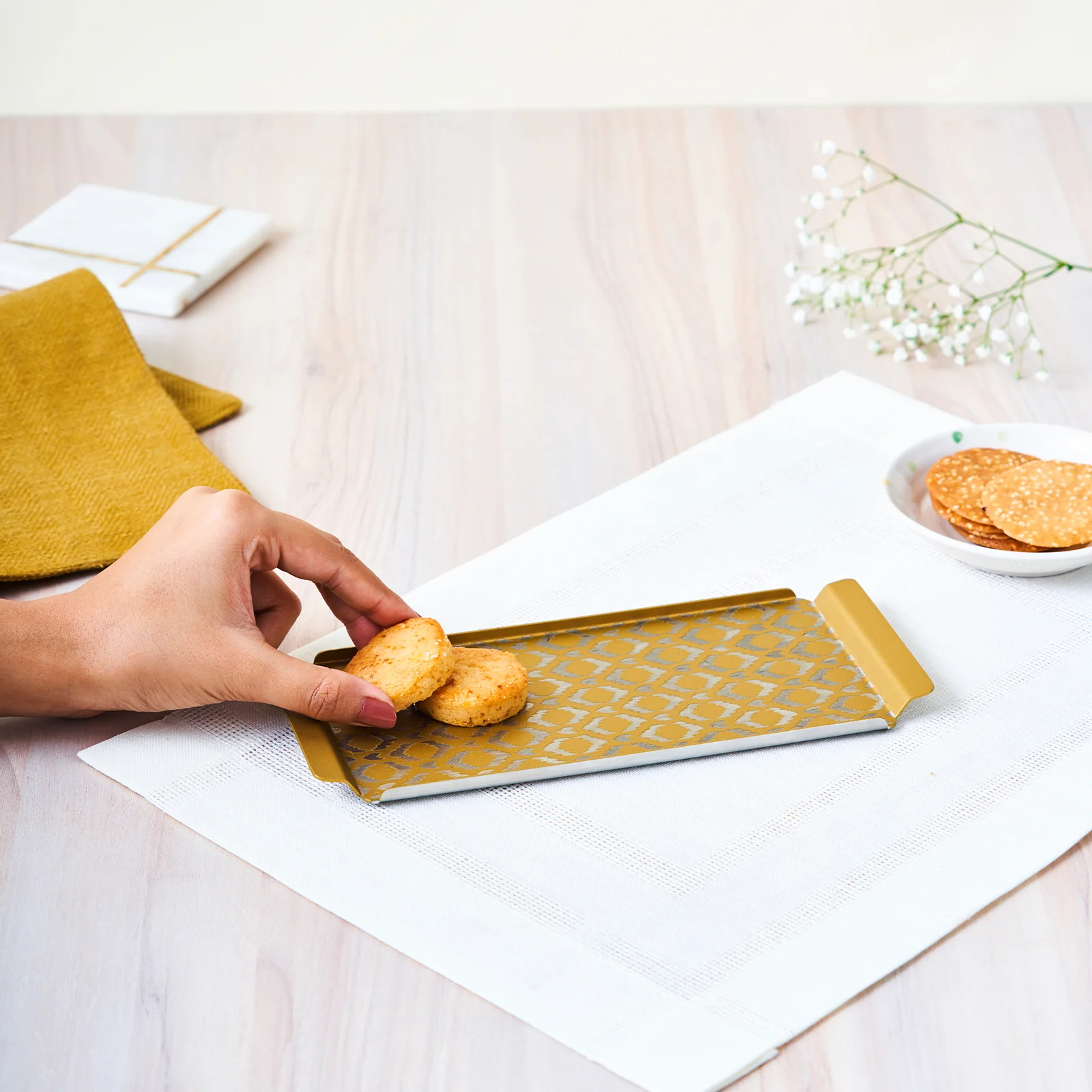 Ikat Tray | Gold - Image 3