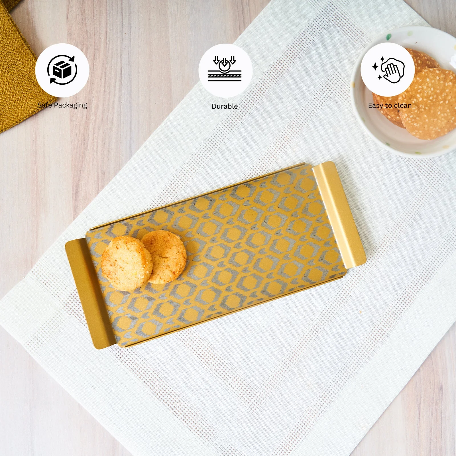 Ikat Tray | Gold - Image 4