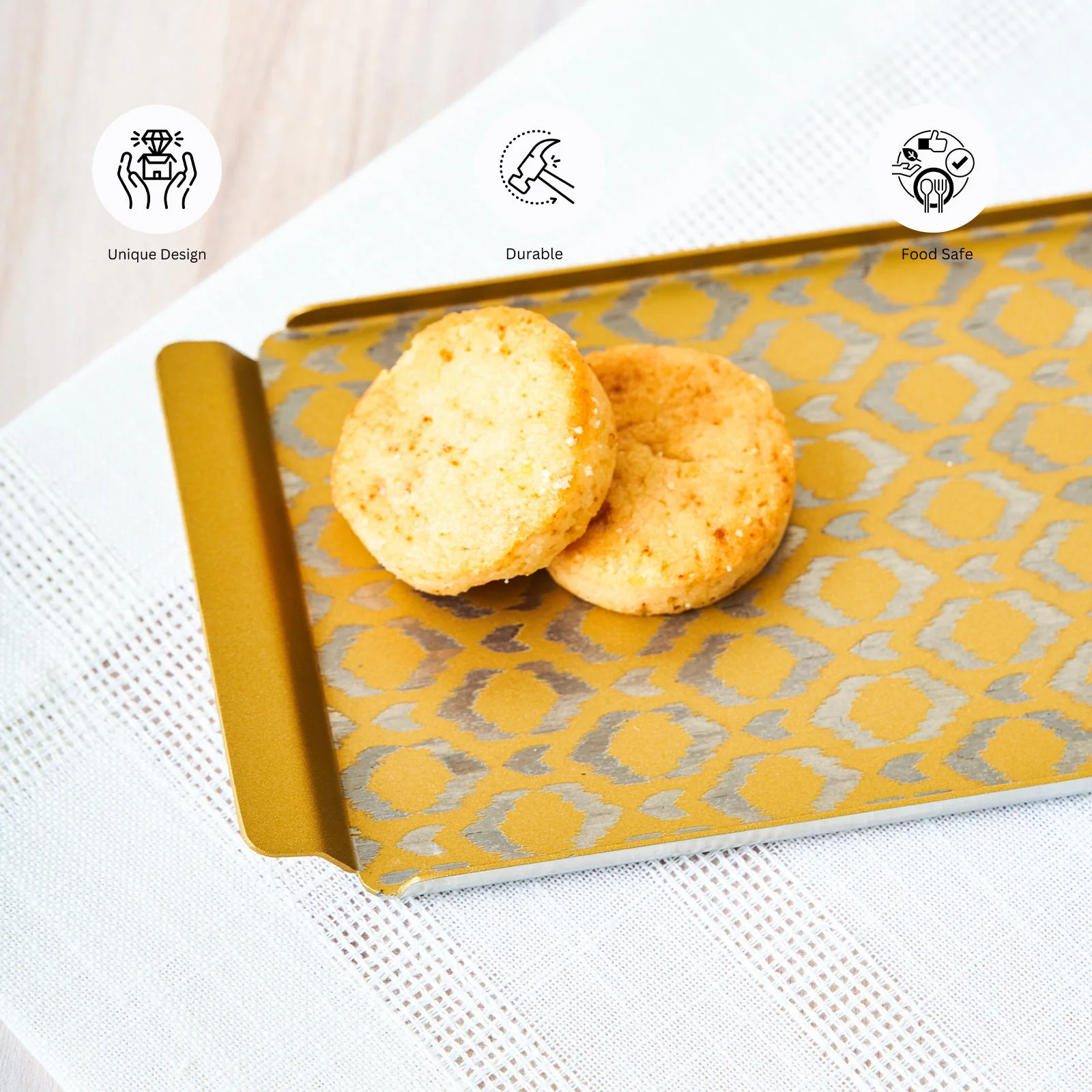 Ikat Tray | Gold - Image 5