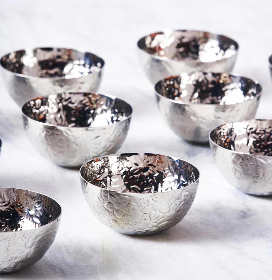 Rose Quartz Stainless Steel Katori | Set of 12 - Image 8