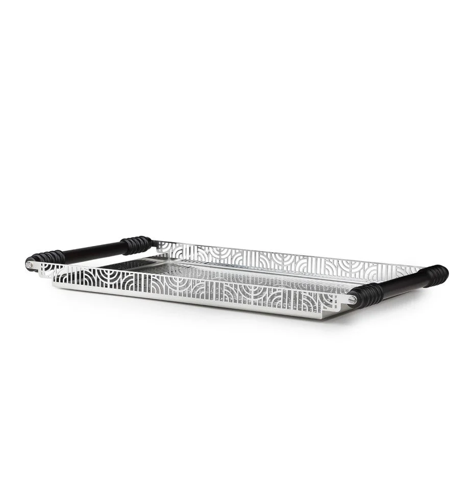 Lattice Designer Serving Tray with Wooden Handles - Image 5