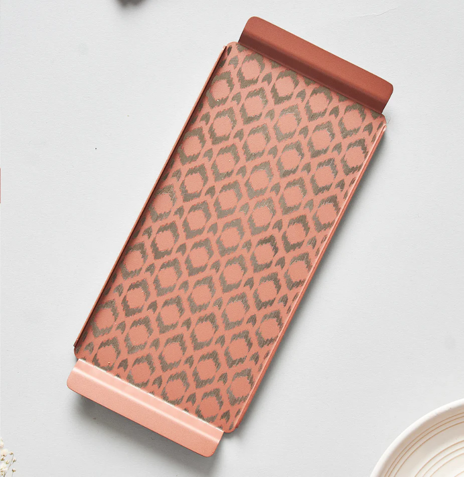 Pink Ikat Designer Serving Tray – Small & Stylish - Image 11