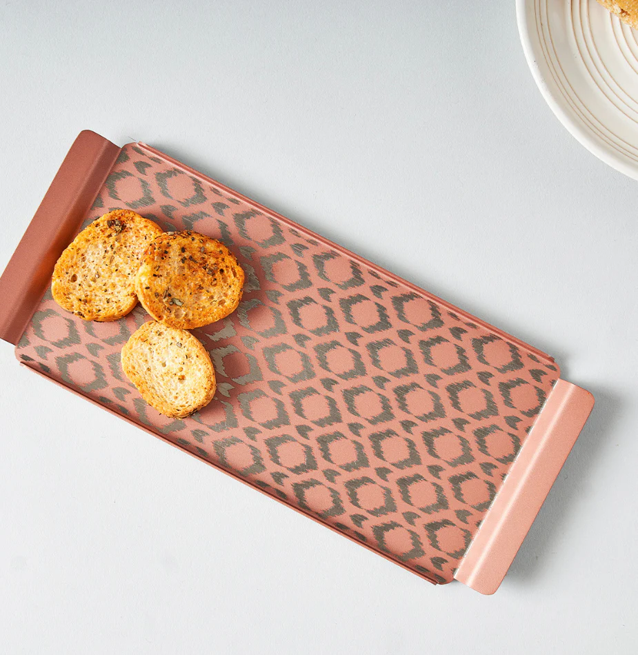 Pink Ikat Designer Serving Tray – Small & Stylish - Image 8