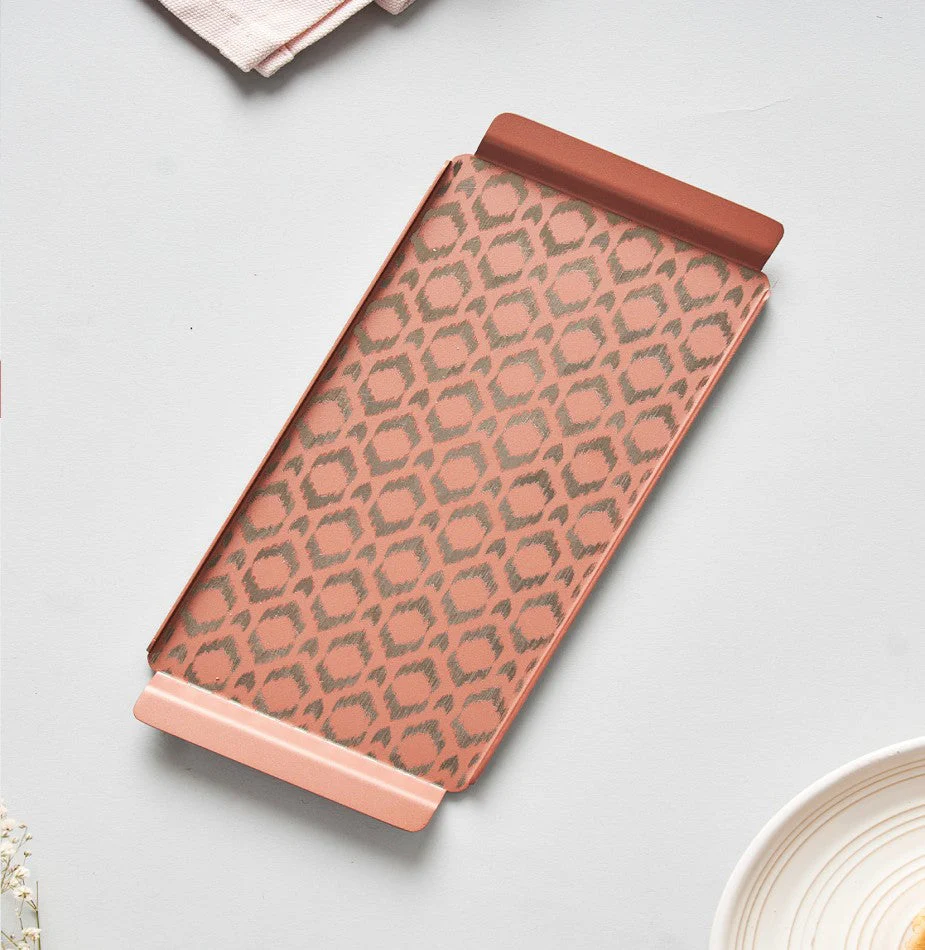 Pink Ikat Designer Serving Tray – Small & Stylish - Image 9
