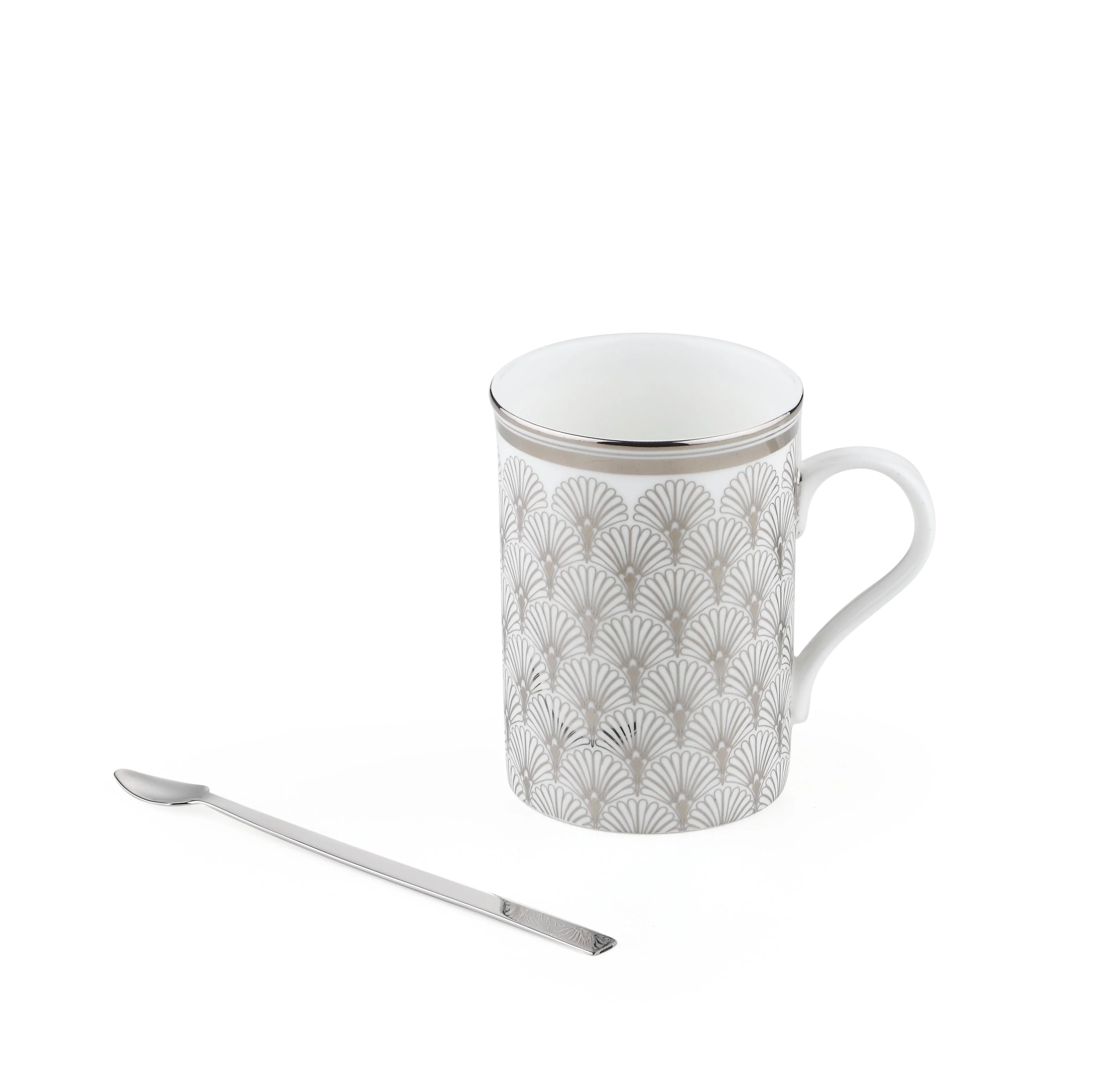 Platinum Mug with Stirrer | Set of 2 - Image 3