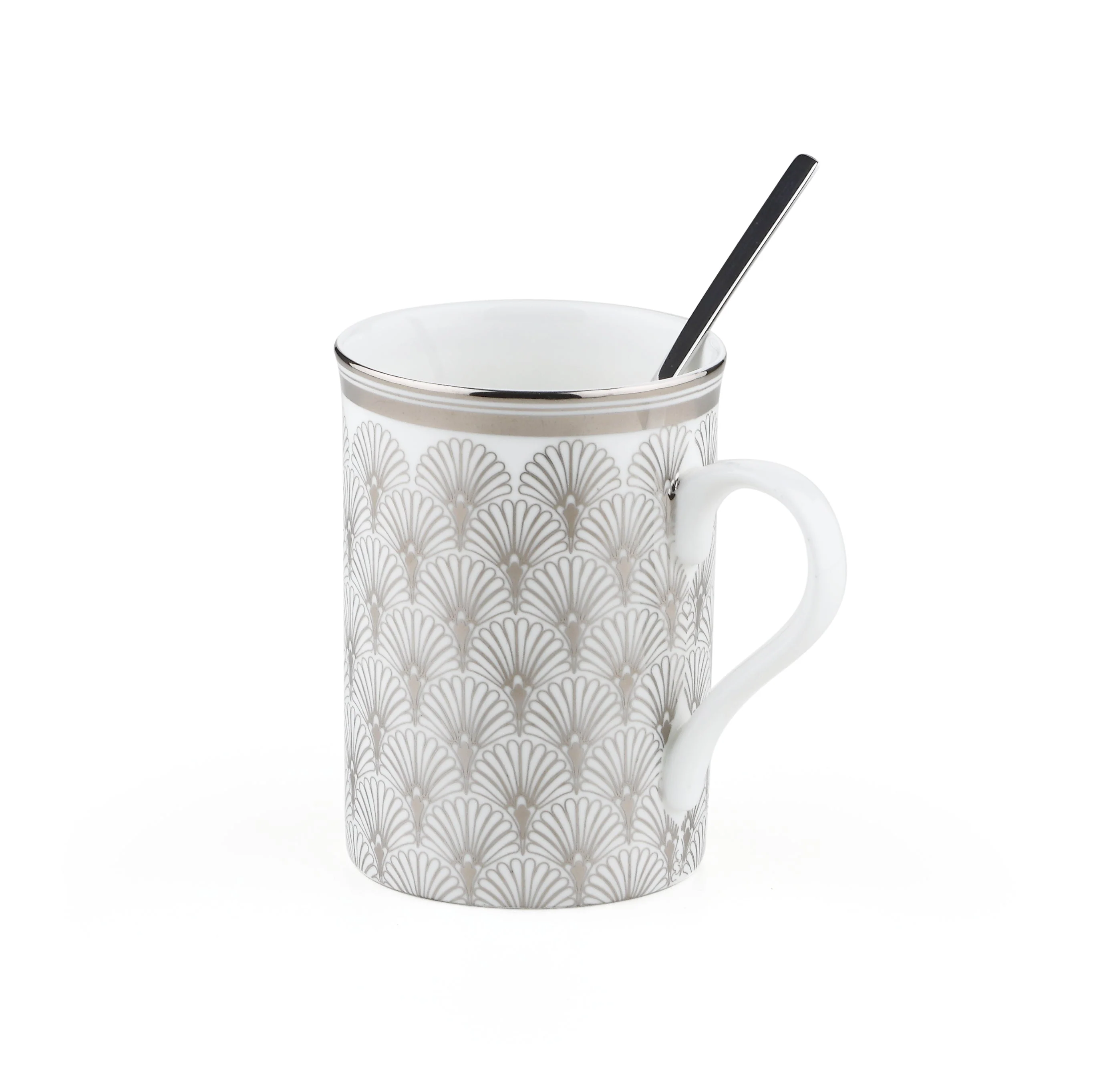 Platinum Mug with Stirrer | Set of 2 - Image 4