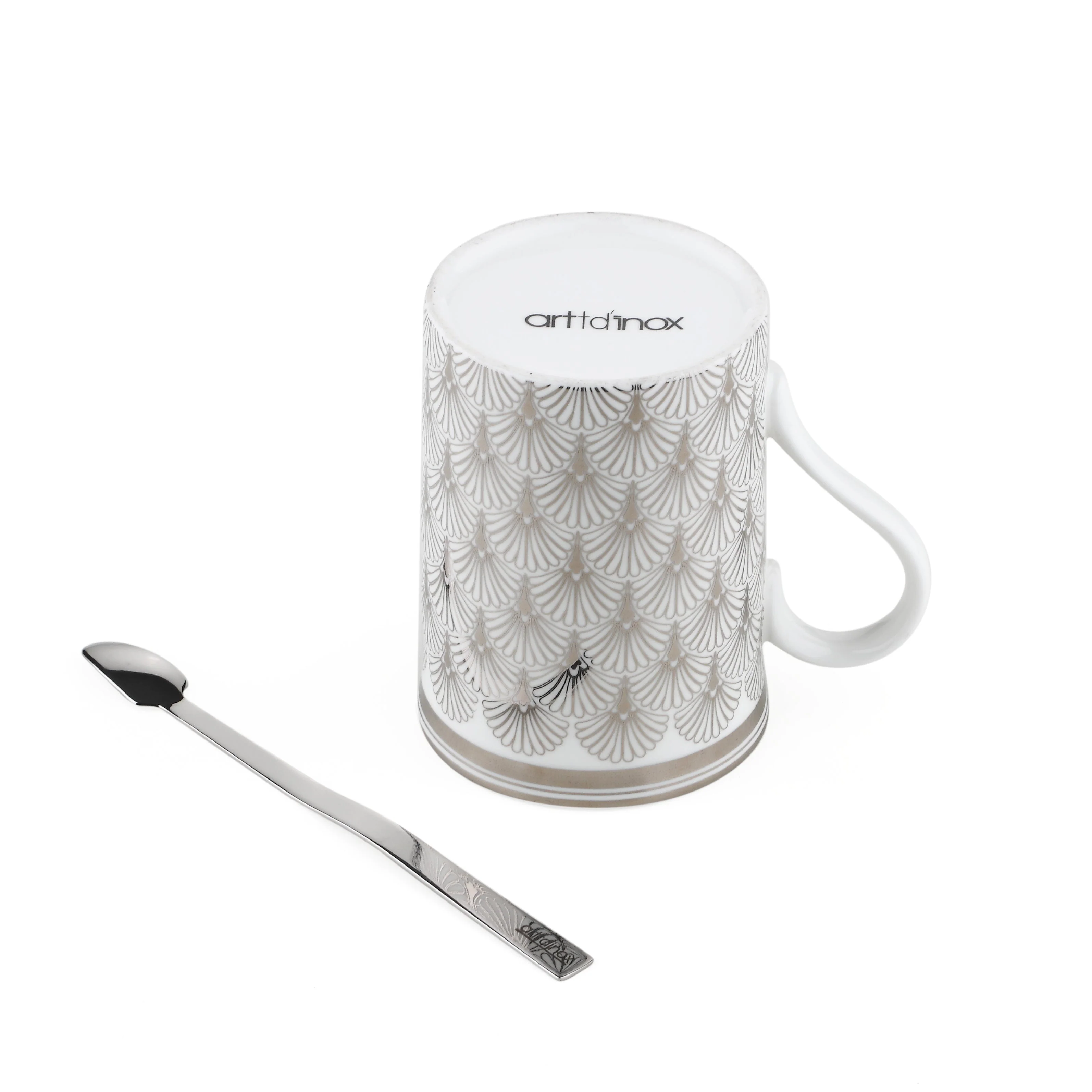 Platinum Mug with Stirrer | Set of 2 - Image 6