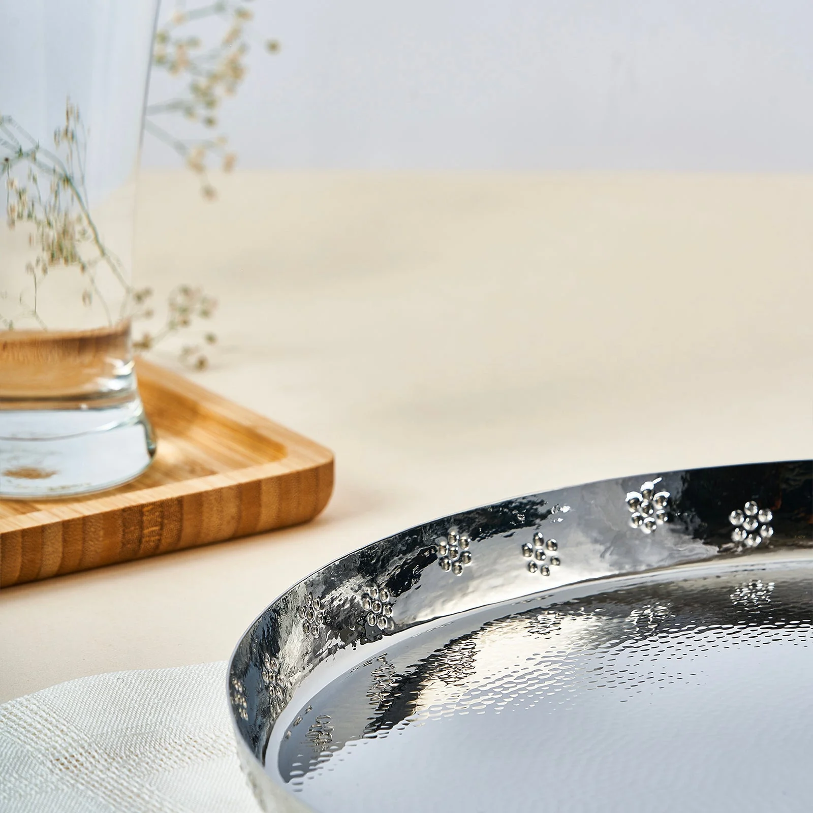 Polka Thali With Texture & Flower Dots - Image 6