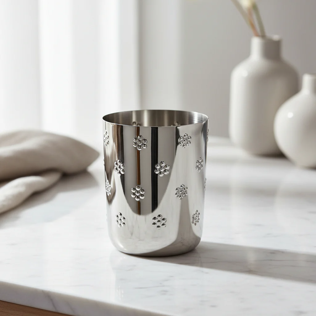 Polka Flower Stainless Steel Tumbler | Set of 6 - Image 3