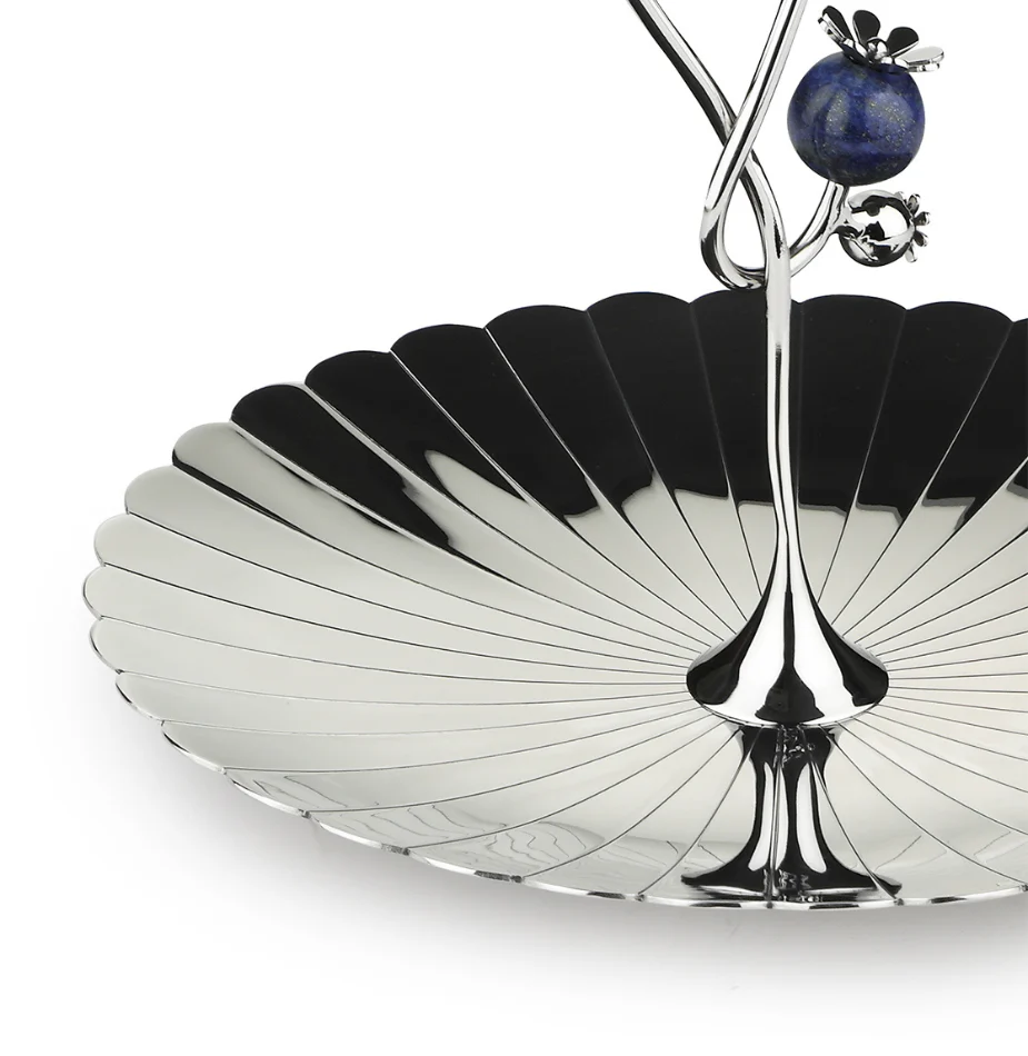Poppy Pole Platter with Lapiz Lazuli Stone | Small - Image 10