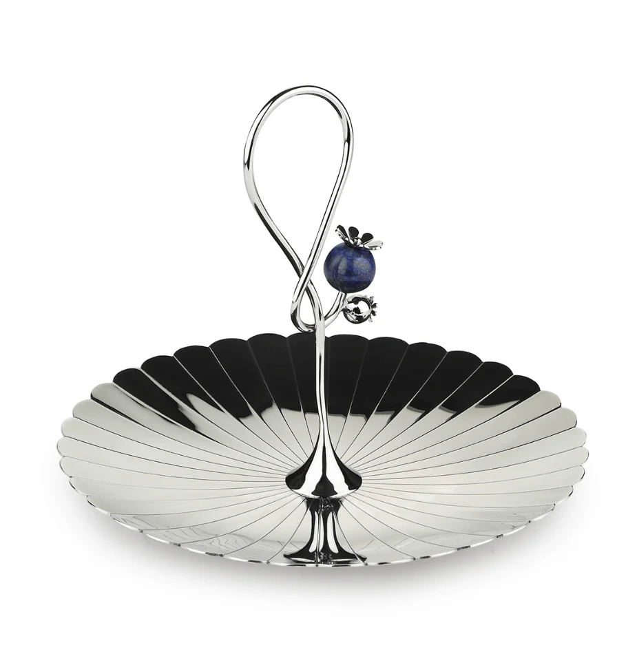 Poppy Pole Platter with Lapiz Lazuli Stone | Small - Image 13