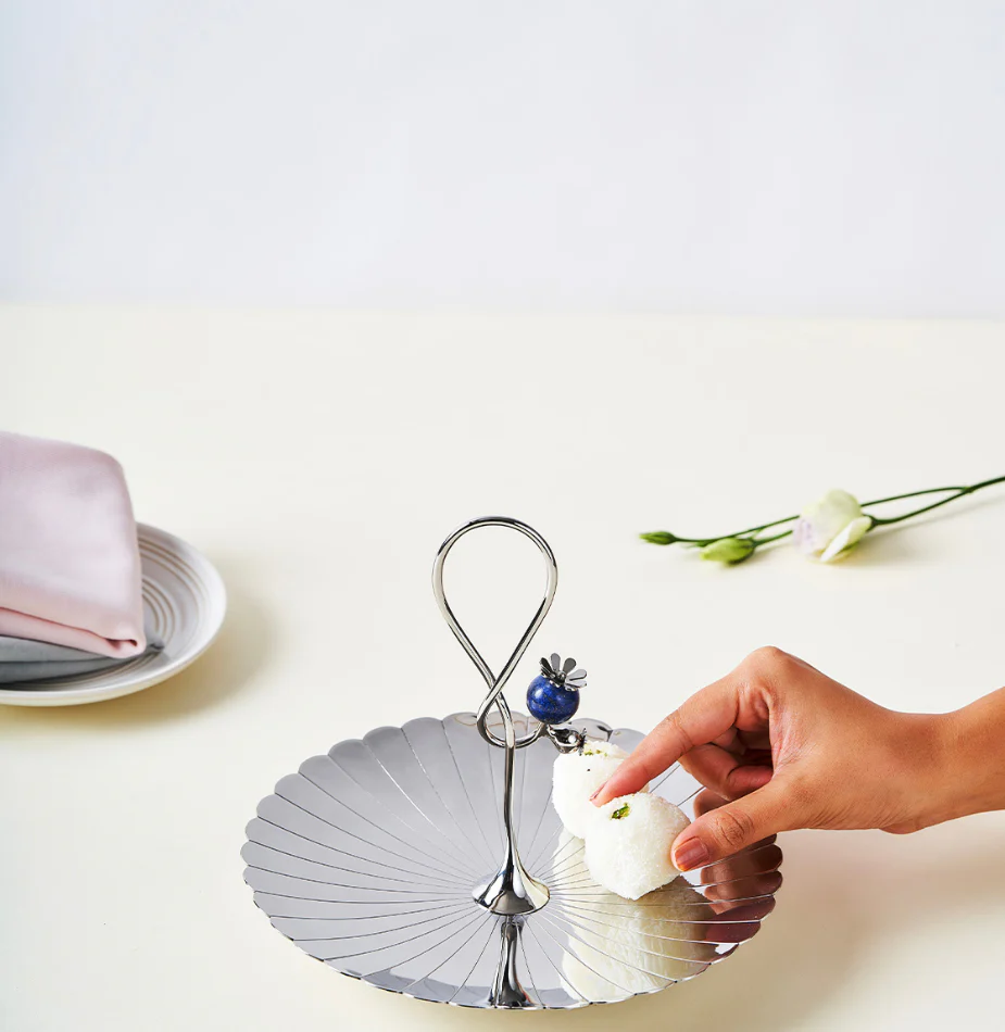 Poppy Pole Platter with Lapiz Lazuli Stone | Small - Image 3