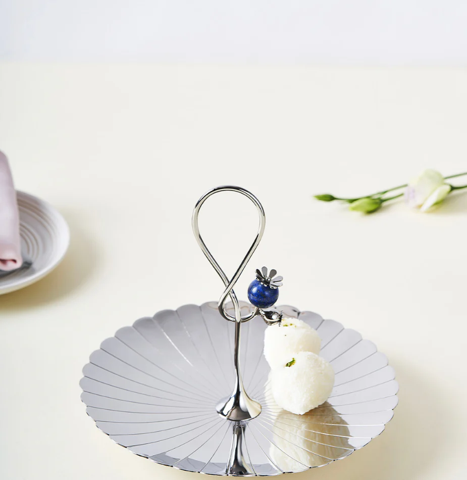 Poppy Pole Platter with Lapiz Lazuli Stone | Small - Image 9