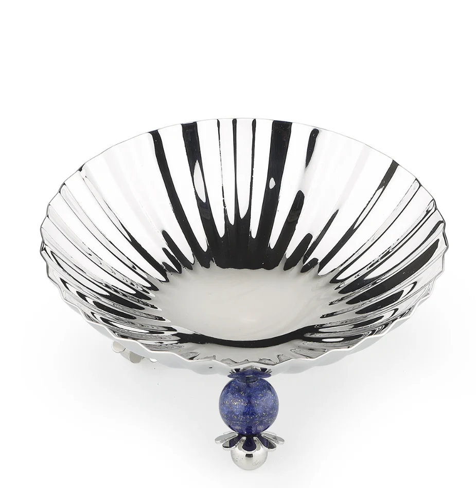 Poppy Nut Bowl with Lapiz Lazuli Stone - Image 4
