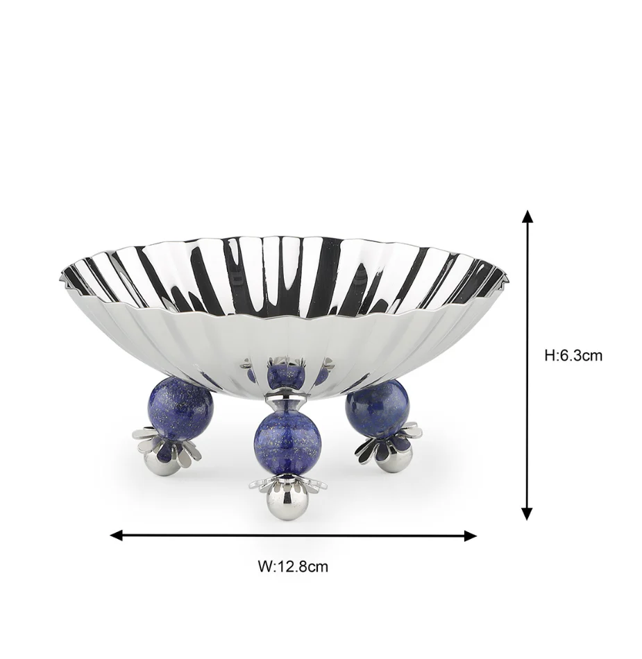 Poppy Nut Bowl with Lapiz Lazuli Stone - Image 6