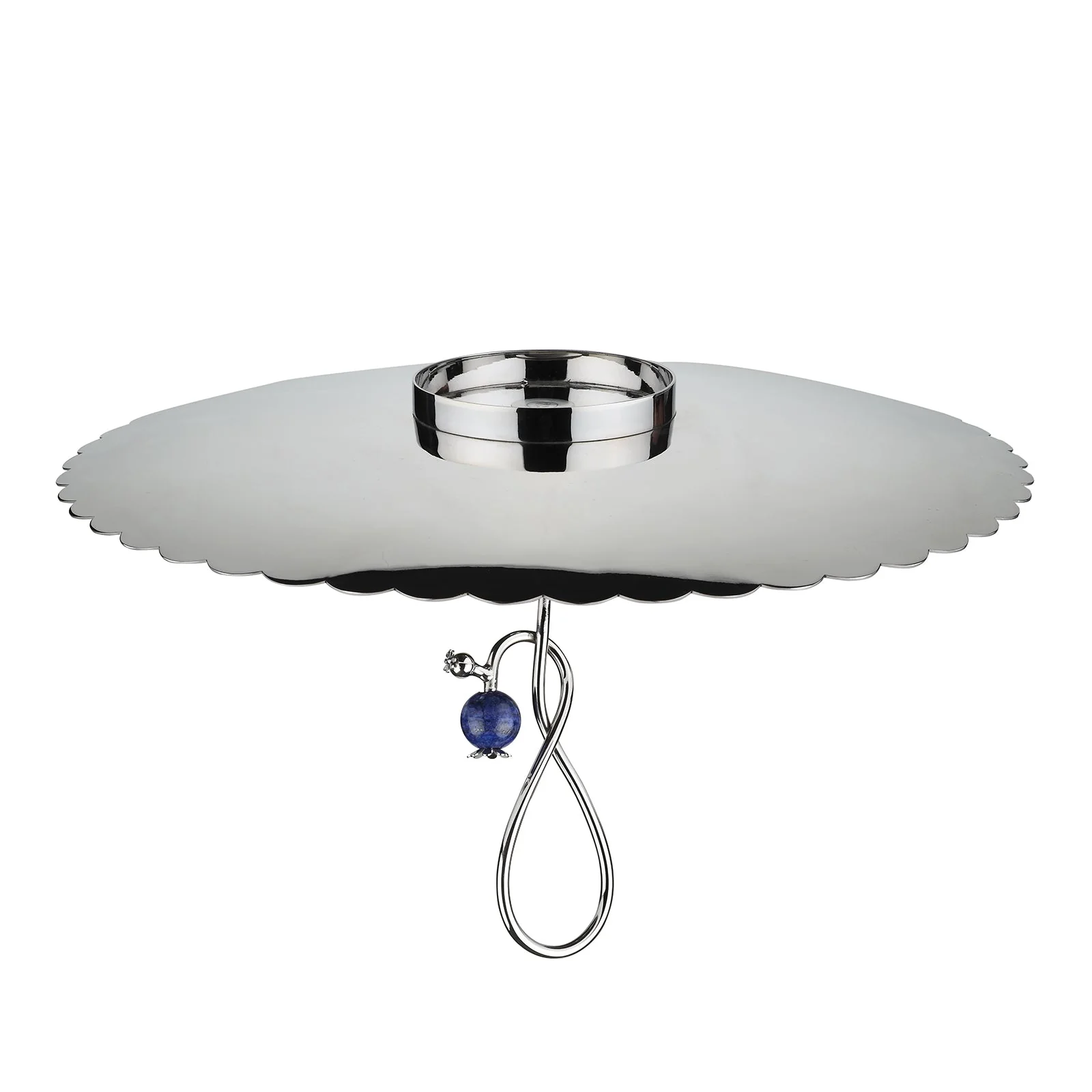 Poppy Pole Large Platter with Lapiz Lazuli Stone - Image 4