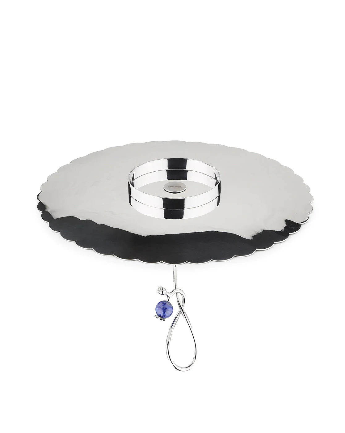Poppy Pole Platter with Lapiz Lazuli Stone | Medium - Image 10