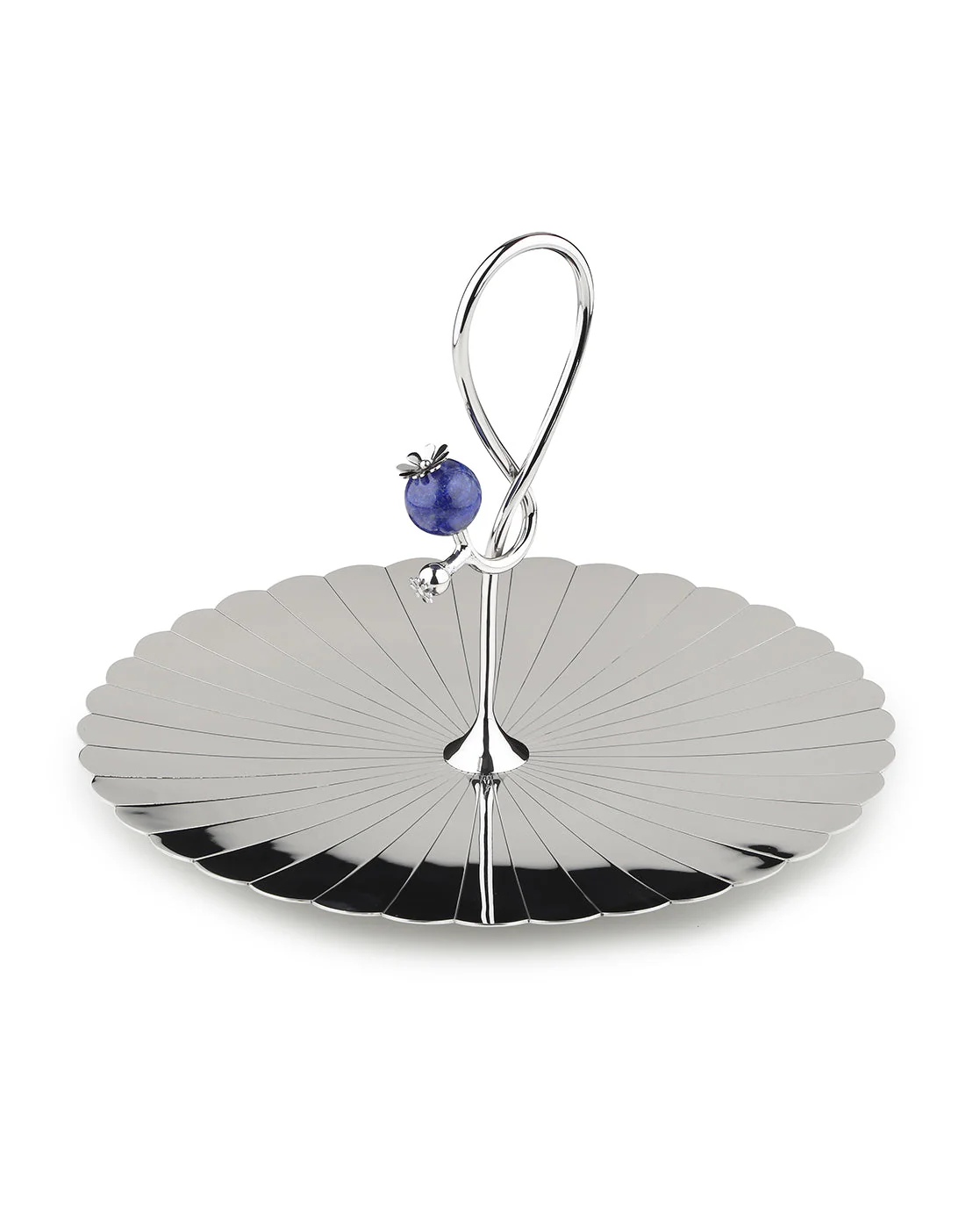 Poppy Pole Platter with Lapiz Lazuli Stone | Medium - Image 7