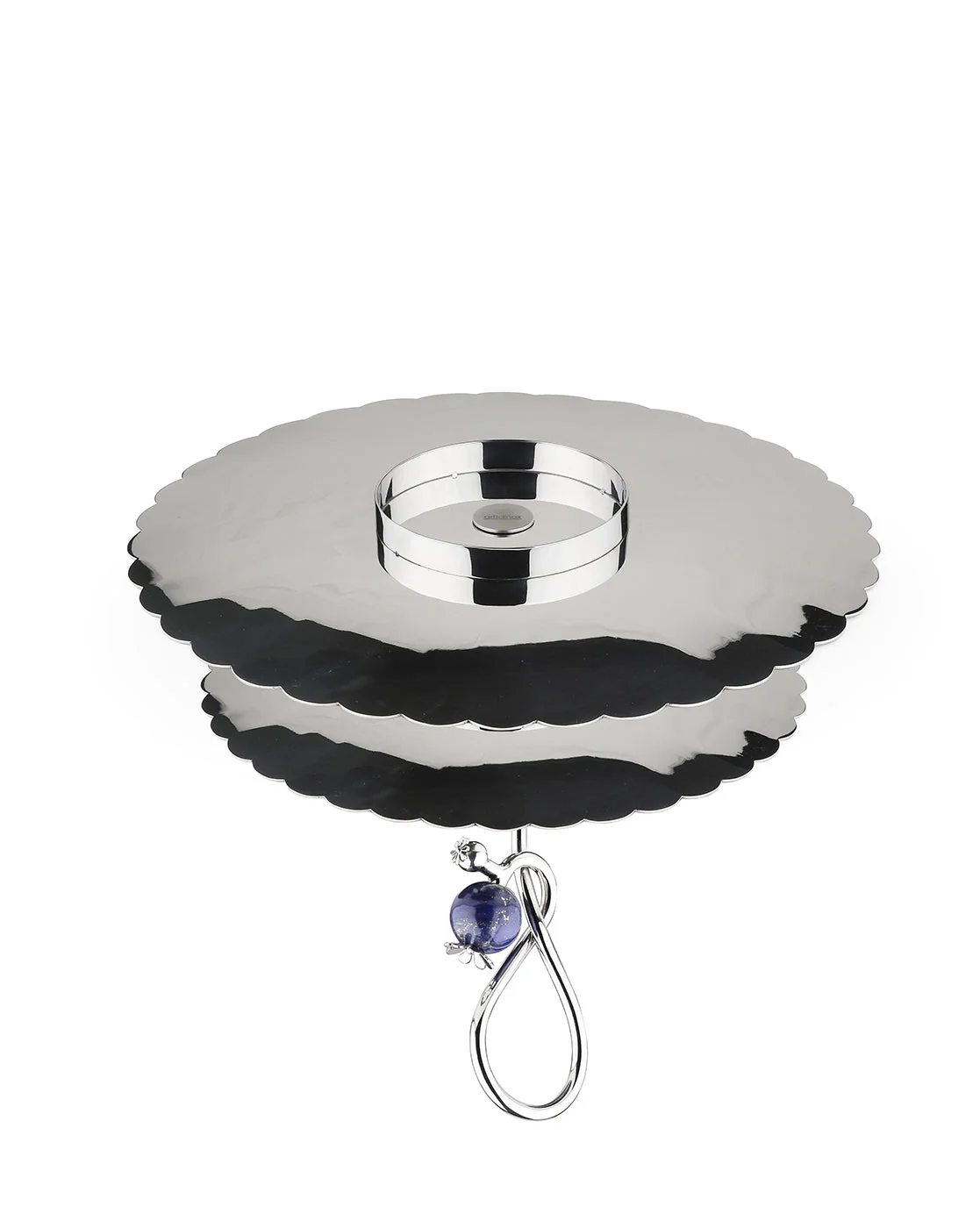 Poppy Pole 2 Tier Platter with Lapiz Lazuli Stone - Image 8