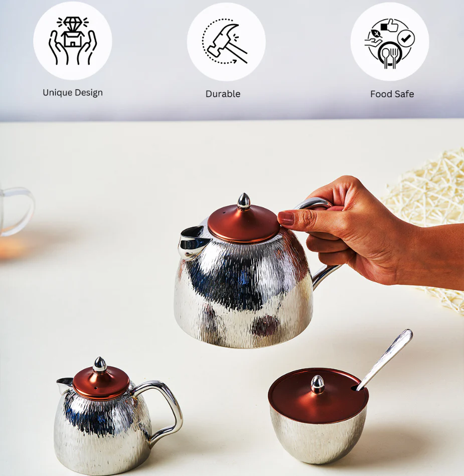 Renaissance Tea Set For Everyday | Rust - Image 4