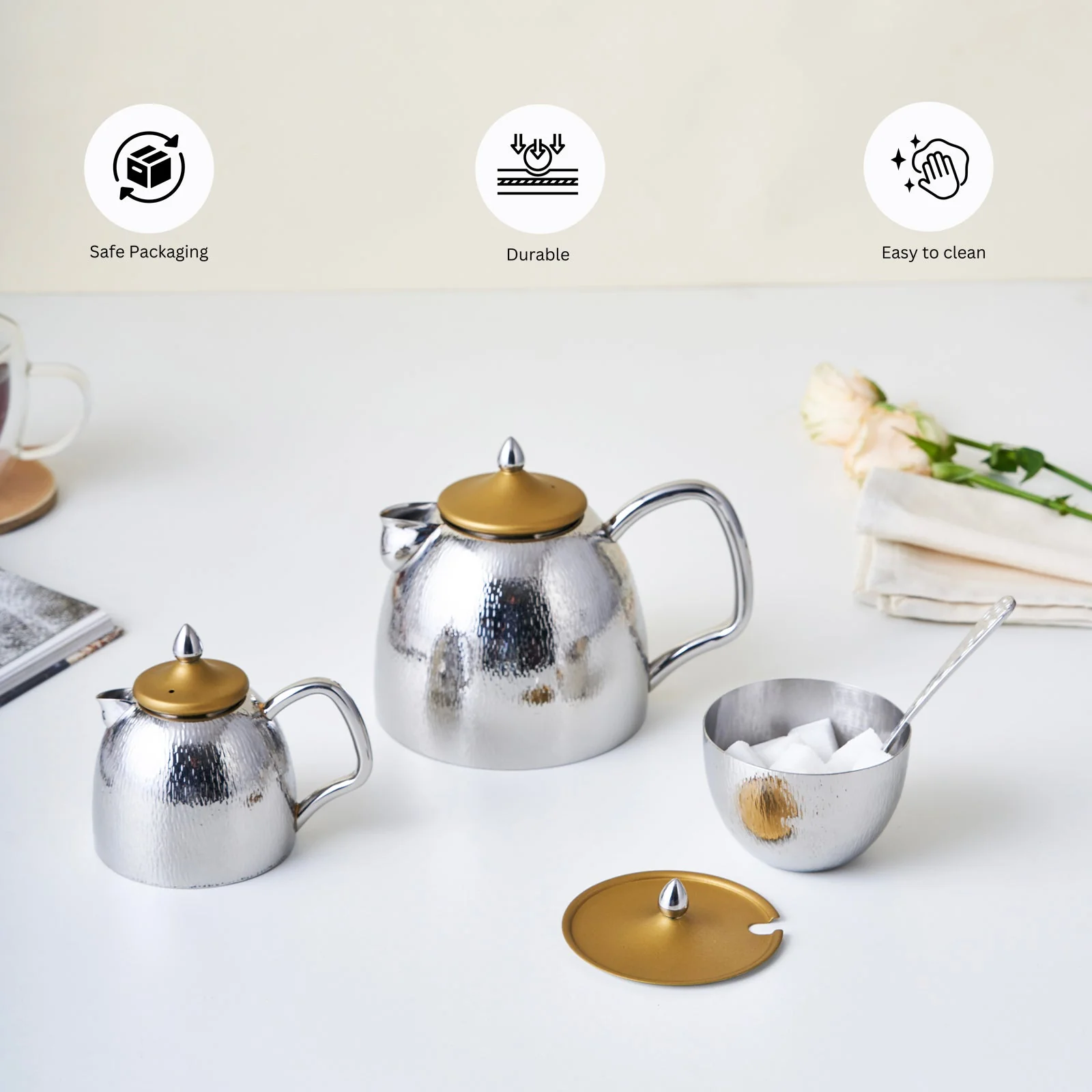 Rainessance Tea Set For Everyday | Gold - Image 5