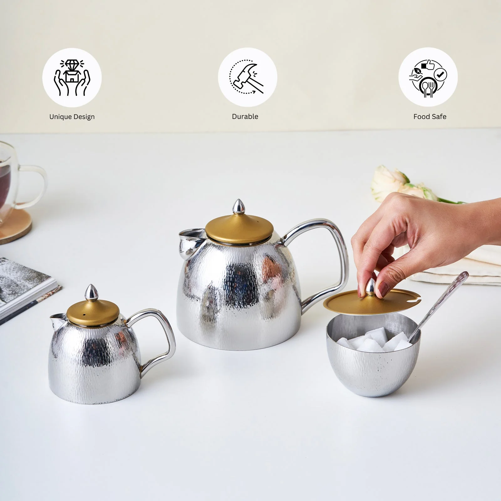 Rainessance Tea Set For Everyday | Gold - Image 6