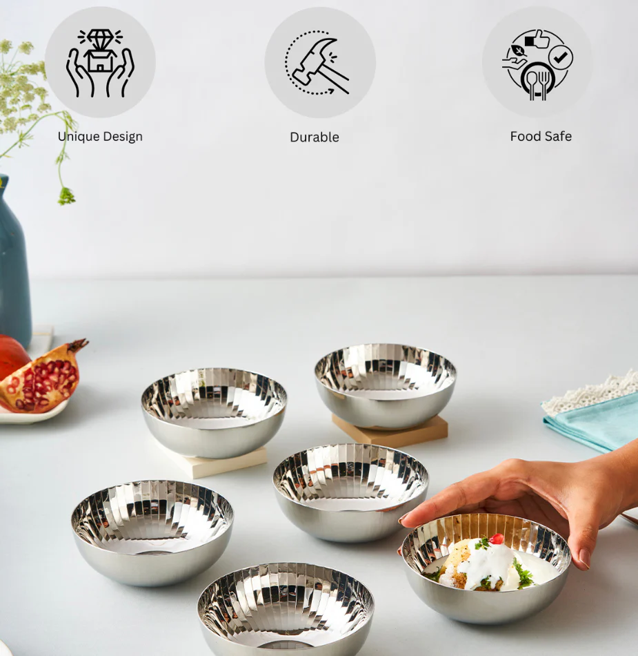 Rhythm Garden Dahi Bhalla Katori | Set of 6 - Image 3