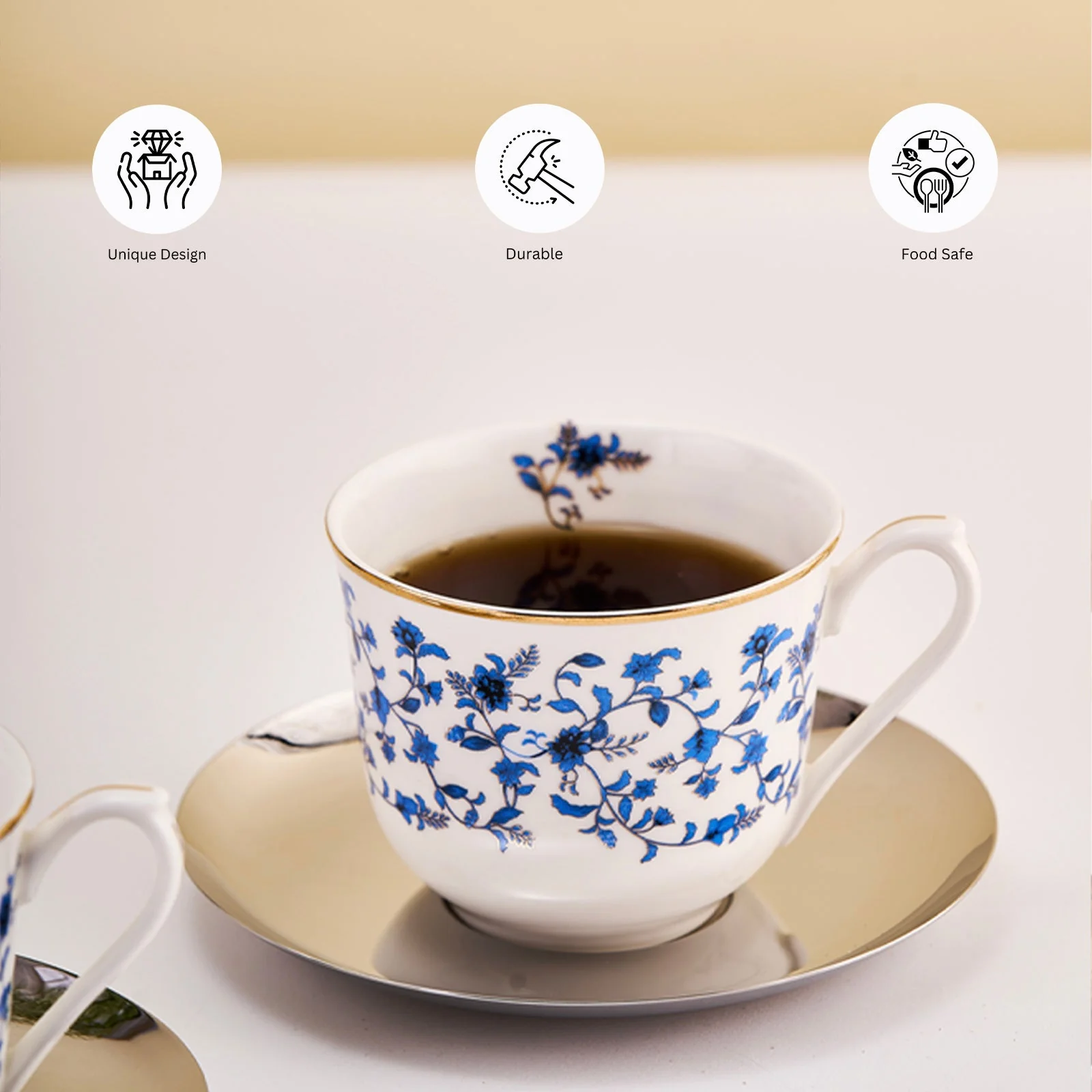 Royal Lapiz Cup and Saucer |  Set of 2 - Image 6