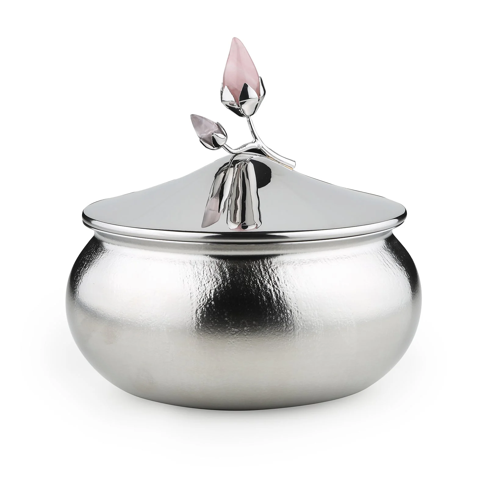 Rose Quartz Textured Serving Bowl with Lid | Medium - Image 5