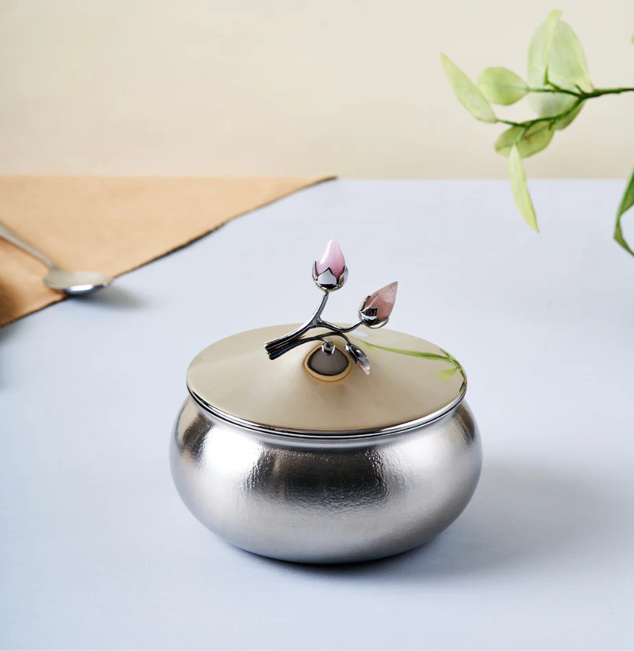 Rose Quartz Designer Bowl with Lid – Small & Elegant - Image 10