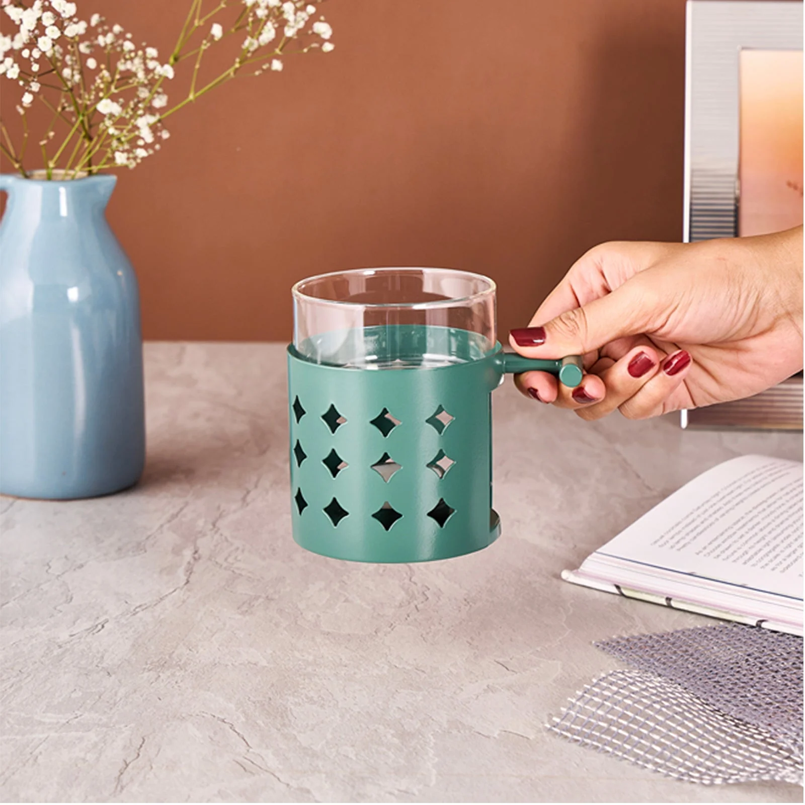 Stainless Steel Diffuser Diamond Shape | Green - Image 3