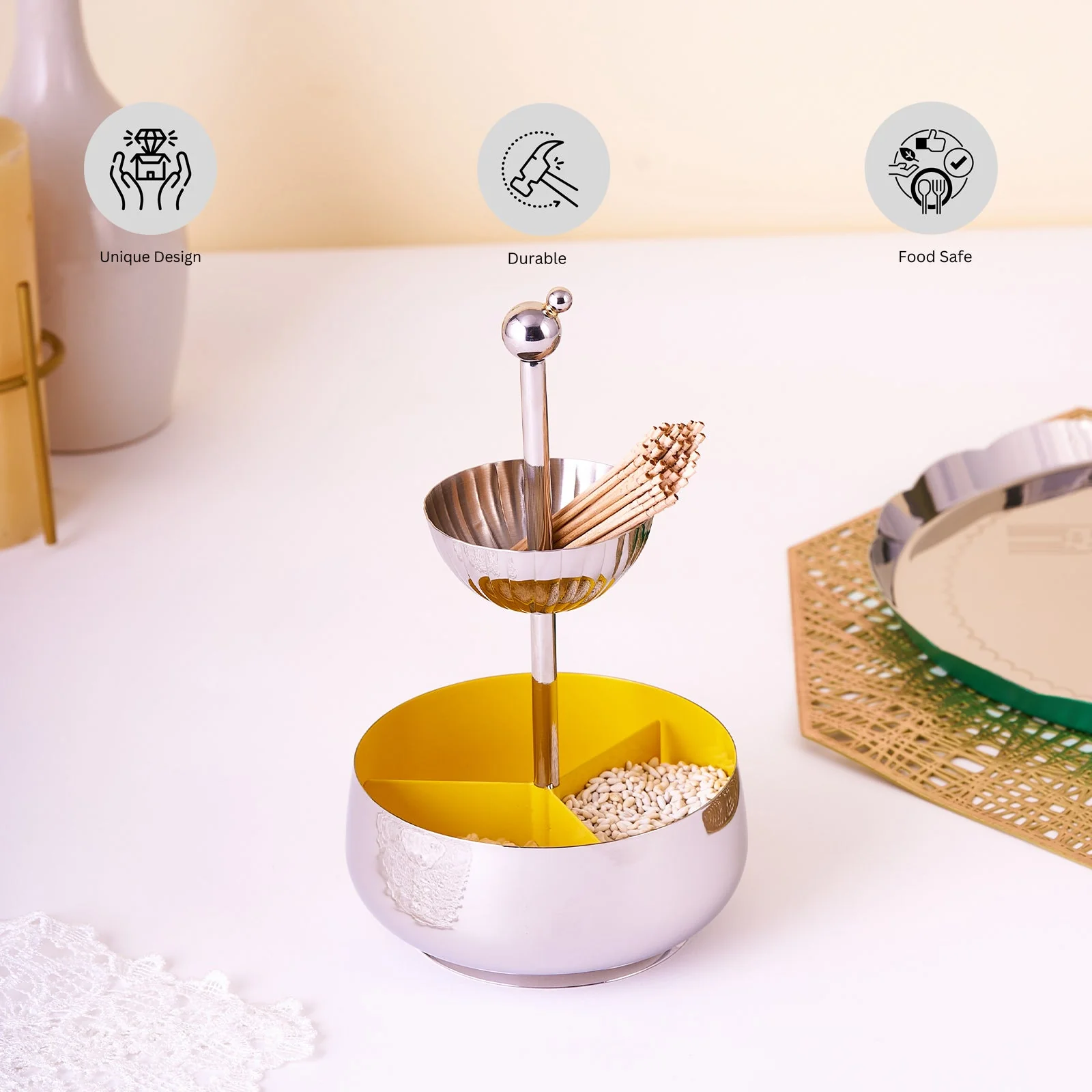 Dancing Doll Tea Caddy | Yellow - Image 5